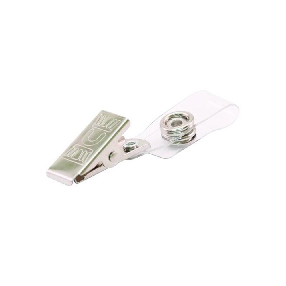Badge Straps with Clips, 0.38" x 2.75", Clear, 25/Pack. Picture 1