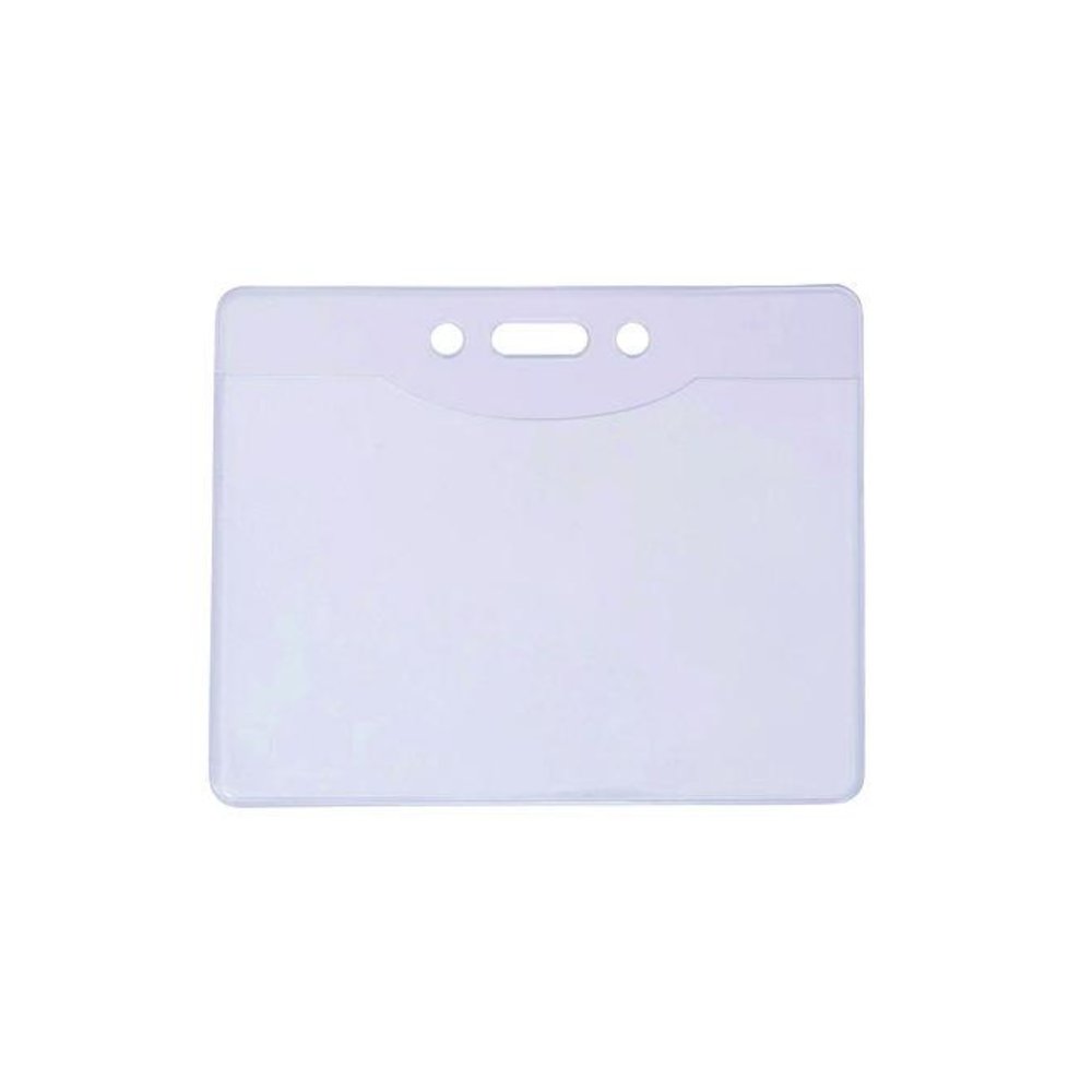Oversize Badge Holder, Horizontal, Clear, 4 x 2.68 Insert, 50/Pack. Picture 1