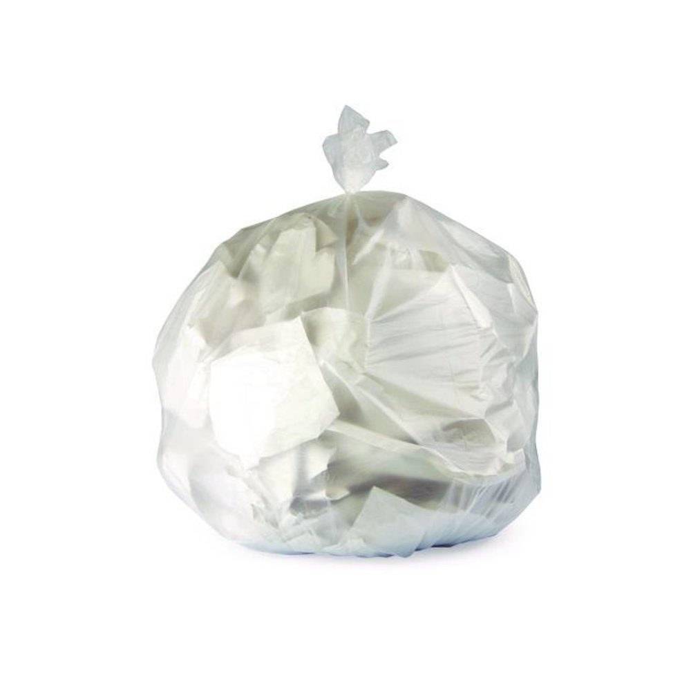 High-Density Waste Can Liners, 45 gal, 11 mic, 40" x 48", Natural, 250/Carton. Picture 1