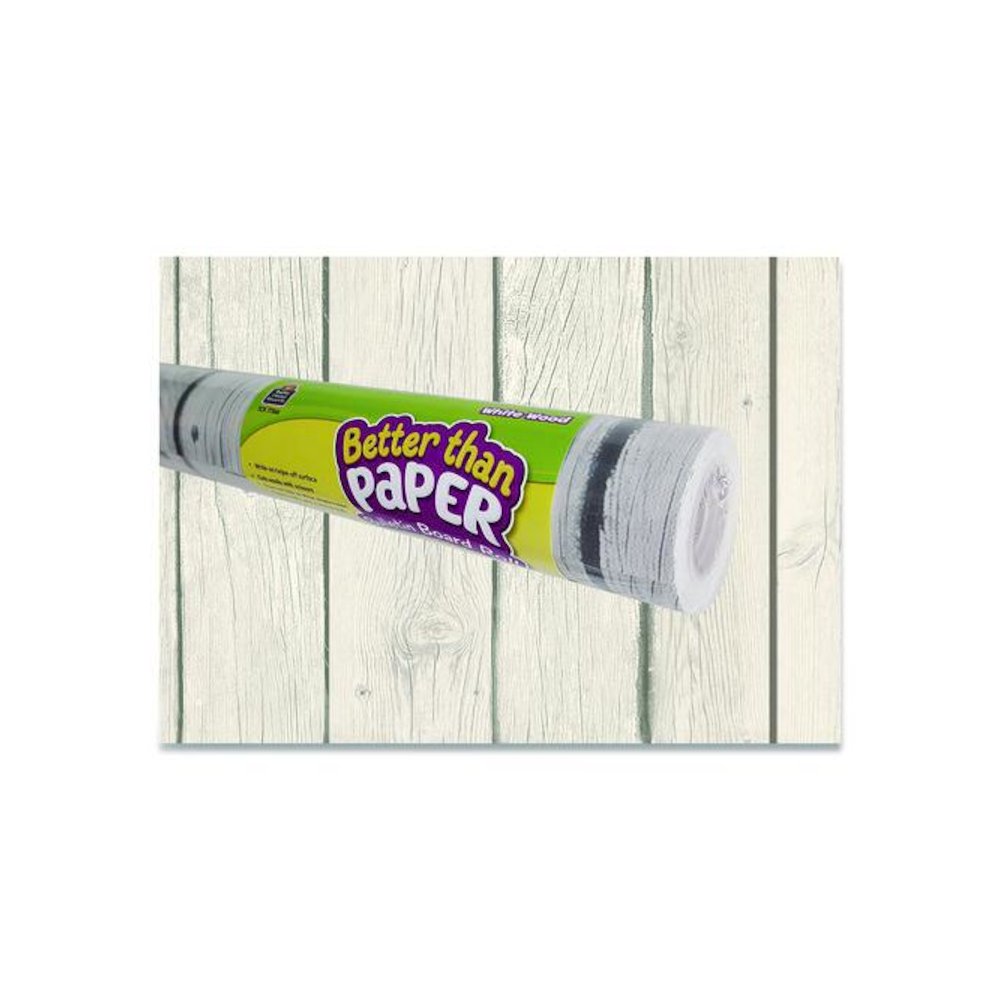 Better Than Paper Bulletin Board Roll, 4 ft x 12 ft, White Wood. Picture 4