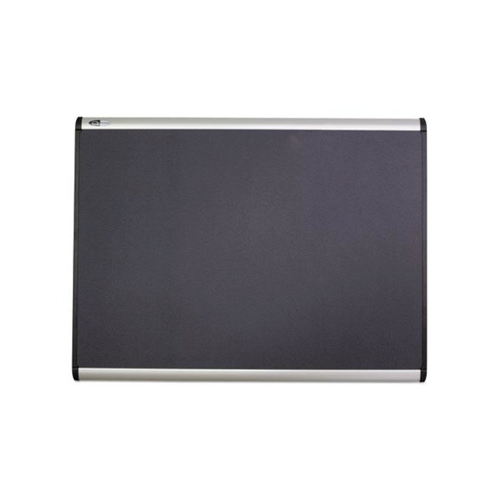 Prestige Plus Magnetic Fabric Bulletin Boards, 72" x 48", Gray Surface, Satin Aluminum Frame. Picture 7