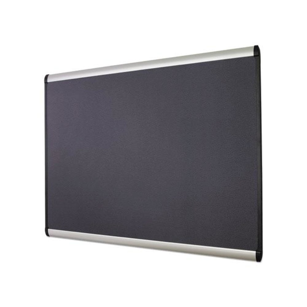 Prestige Plus Magnetic Fabric Bulletin Boards, 72" x 48", Gray Surface, Satin Aluminum Frame. Picture 8