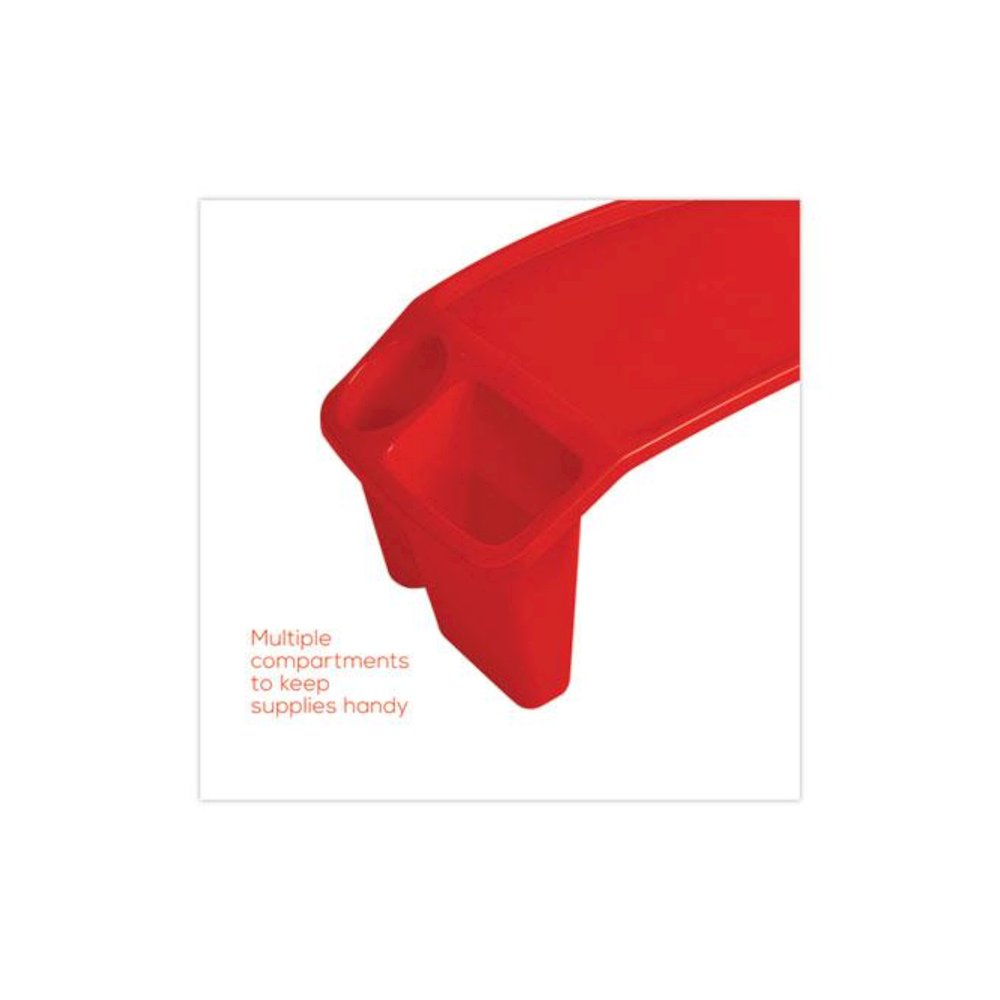 Antimicrobial Lap Desk, Rectangular, 23.35w x 12d x 8.53h, Red. Picture 2