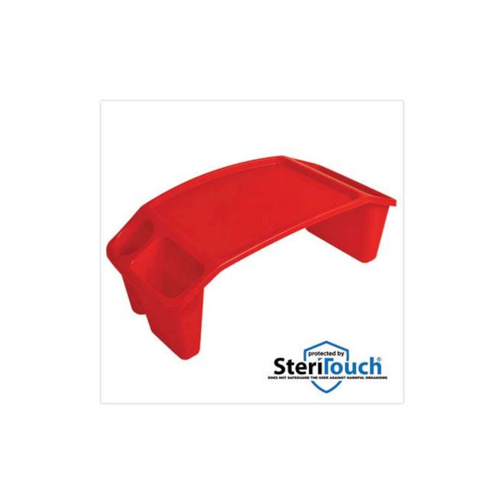 Antimicrobial Lap Desk, Rectangular, 23.35w x 12d x 8.53h, Red. Picture 3