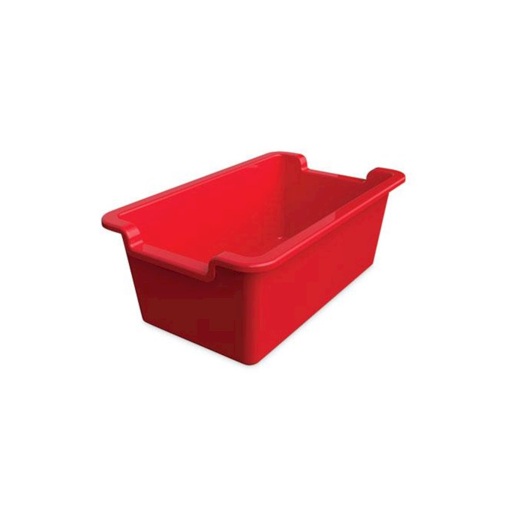 Antimicrobial Rectangle Storage Bin, Red. Picture 2