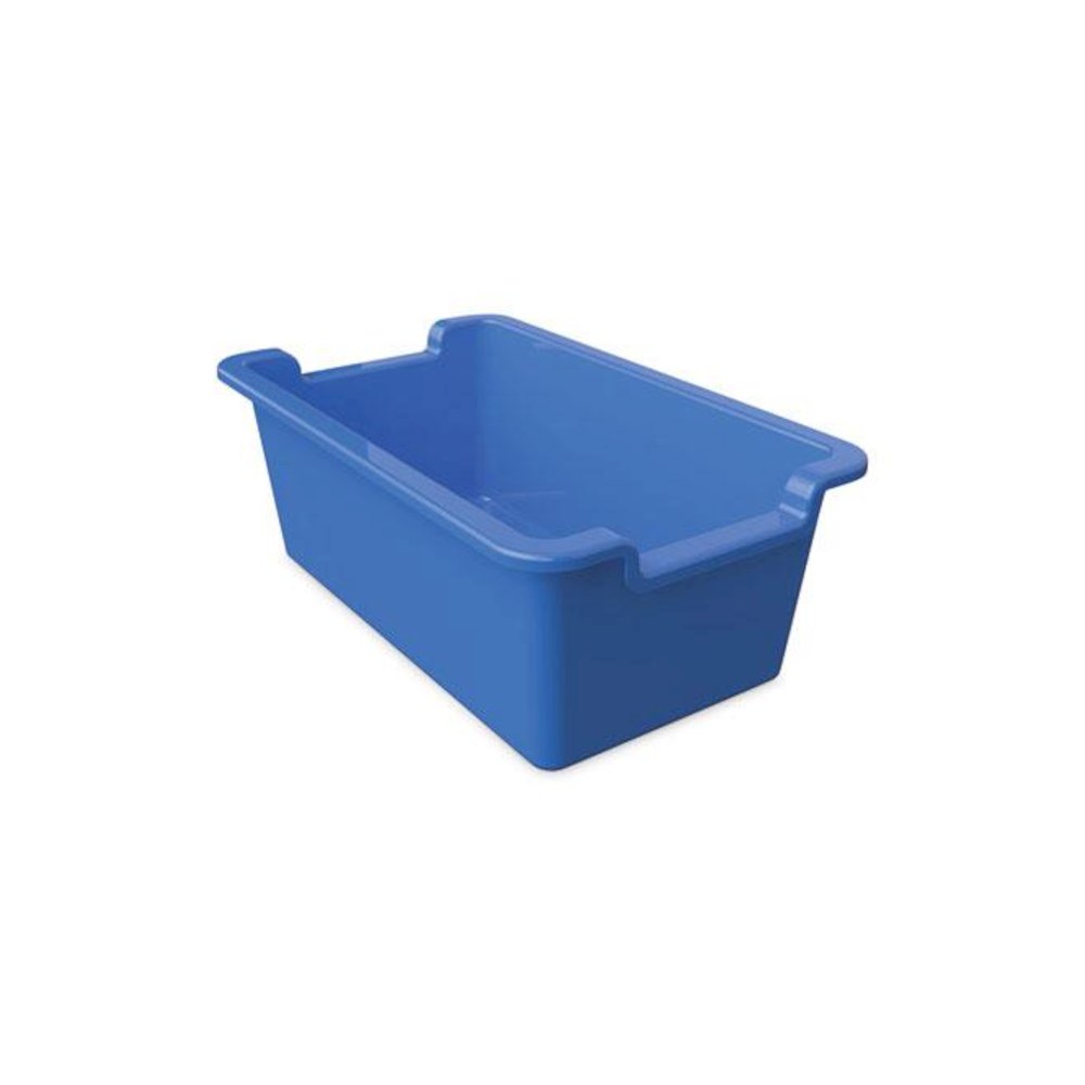 Antimicrobial Rectangle Storage Bin, Blue. Picture 1