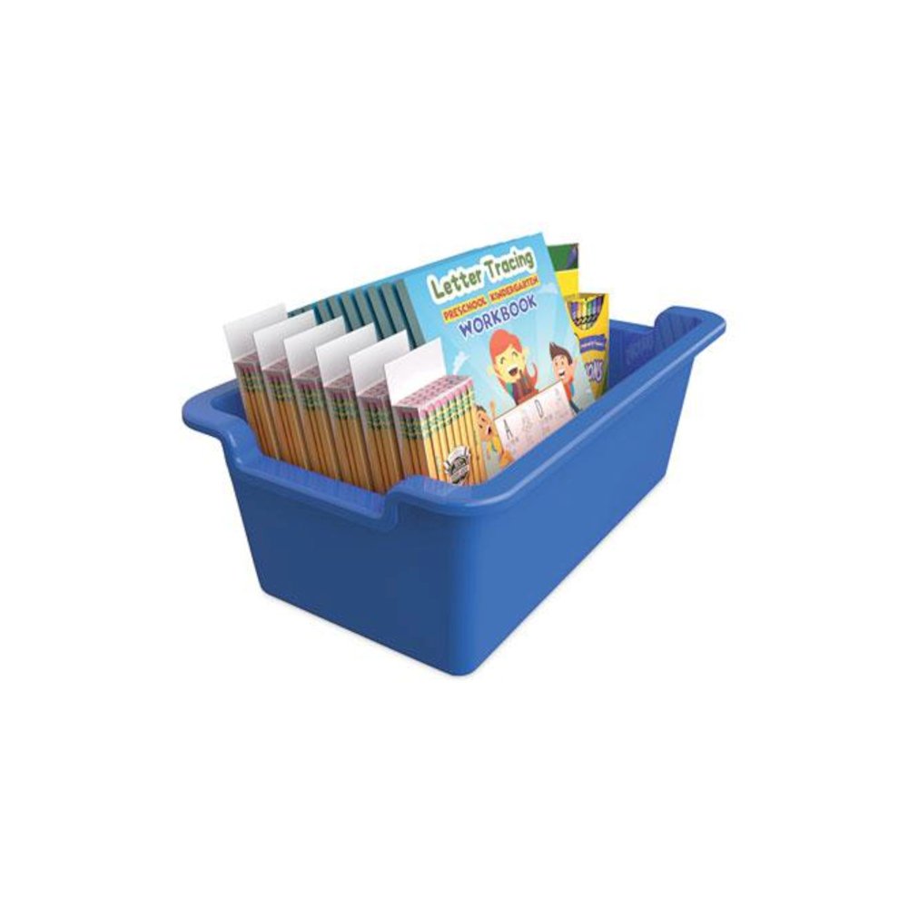 Antimicrobial Rectangle Storage Bin, Blue. Picture 5