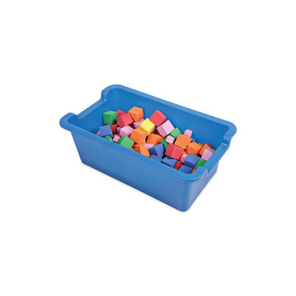 Antimicrobial Rectangle Storage Bin, Blue. Picture 6