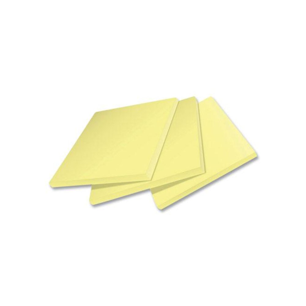 100% Recycled Paper Super Sticky Notes, 3" x 3", Canary Yellow, 70 Sheets/Pad, 24 Pads/Pack. Picture 3