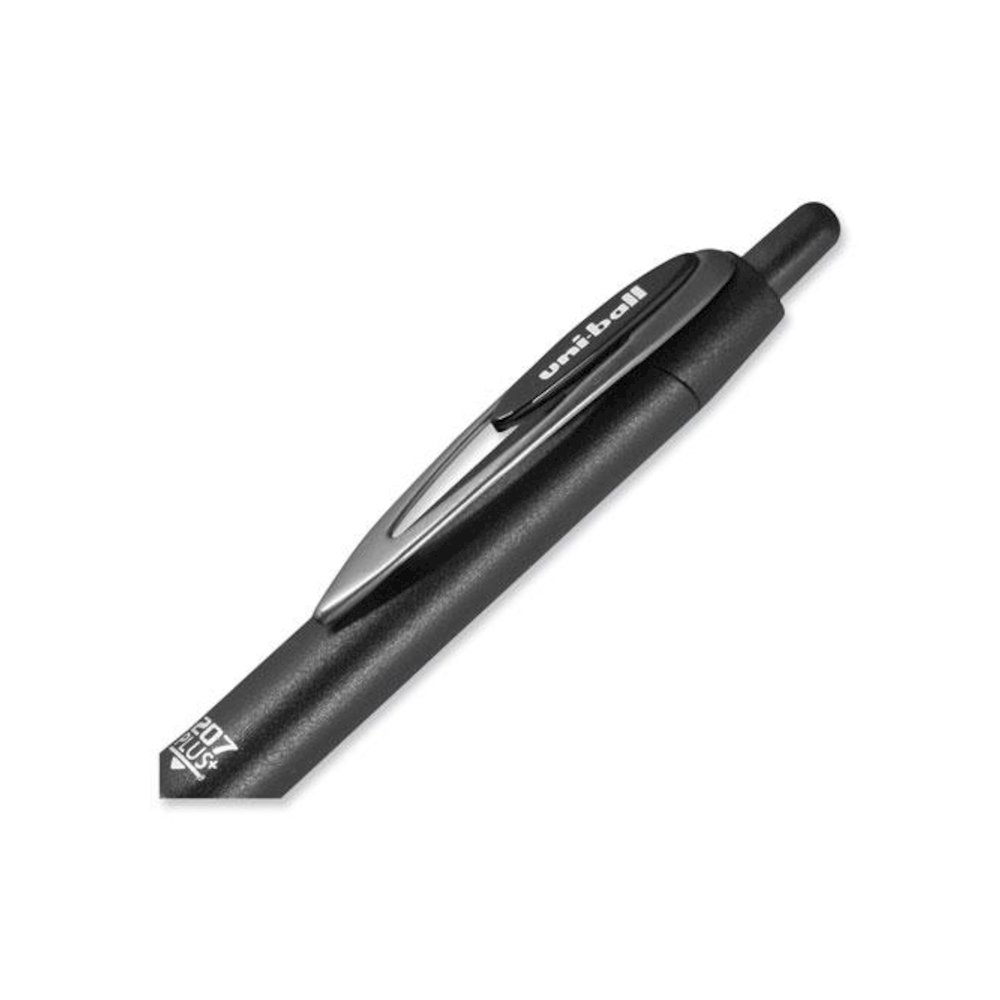 207 Plus+ Gel Pen, Retractable, Medium 0.7 mm, Black Ink, Black Barrel, 36/Pack. Picture 5