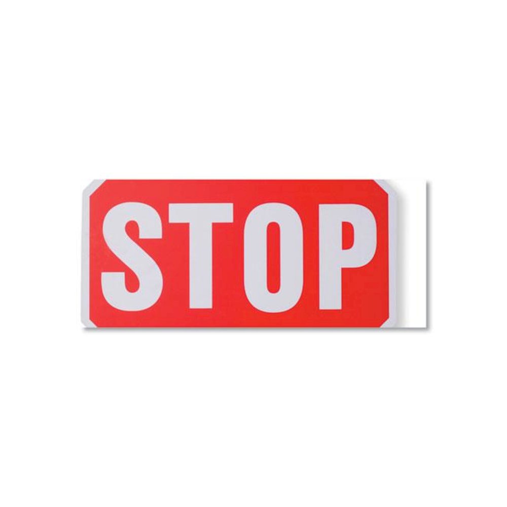 Handheld Stop Sign, 18" Red/White Face, White Graphics. Picture 2
