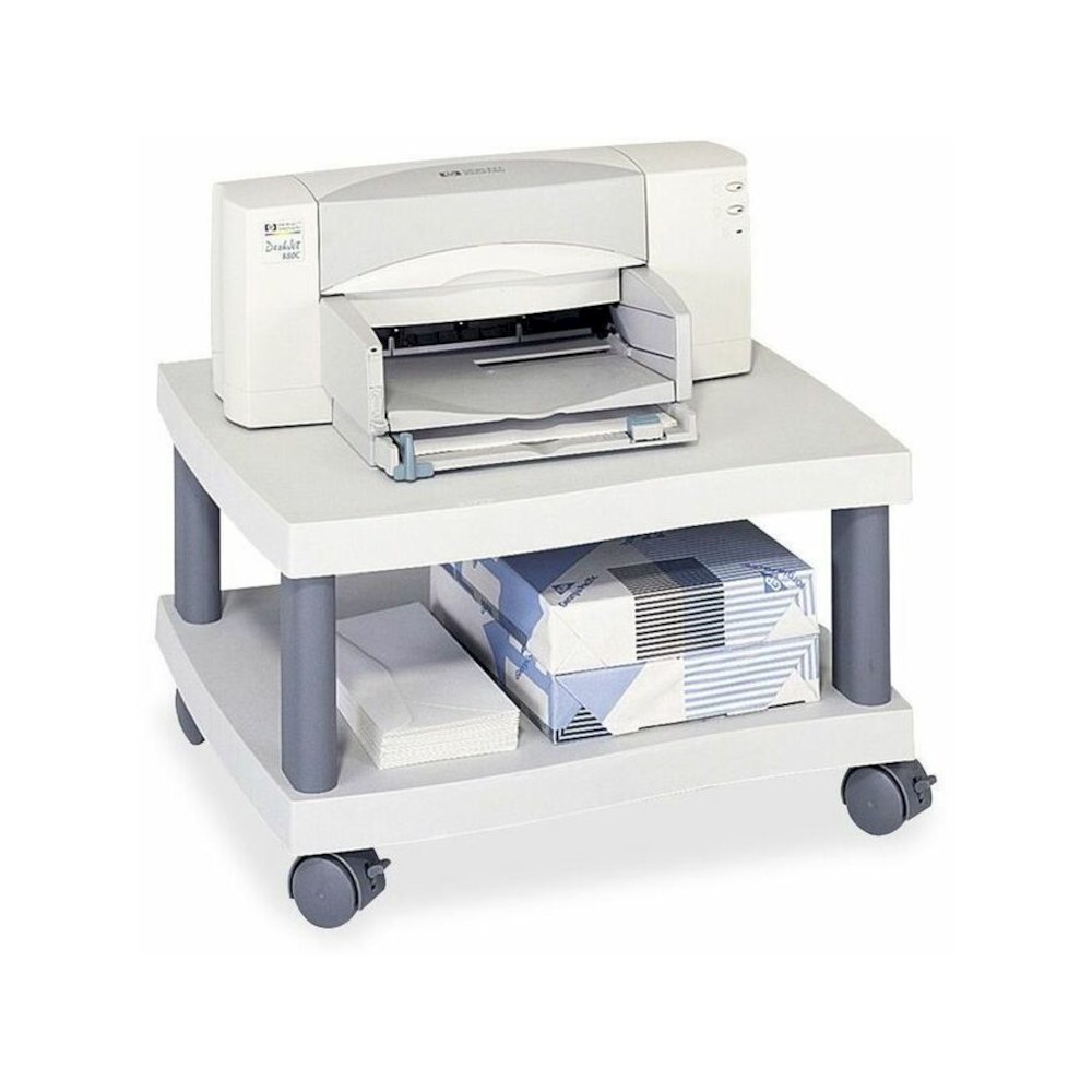 Safco Economy Under Desk Printer Stand - 1 x Shelf(ves) - 11.50" Height x 20" Width x 17.50" Depth - Plastic - Gray. Picture 1