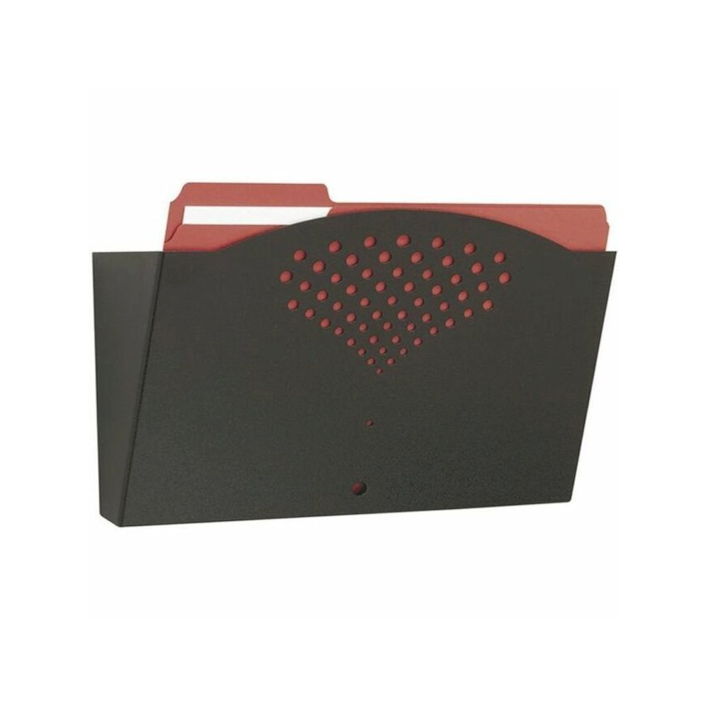 Safco Single Steel Wall Pocket - 1 Pocket(s) - 8.50" Height x 15" Width x 3" Depth - Mar Resistant, Durable, Sturdy - Powder Coated - Black - Steel - 1 Each. Picture 1