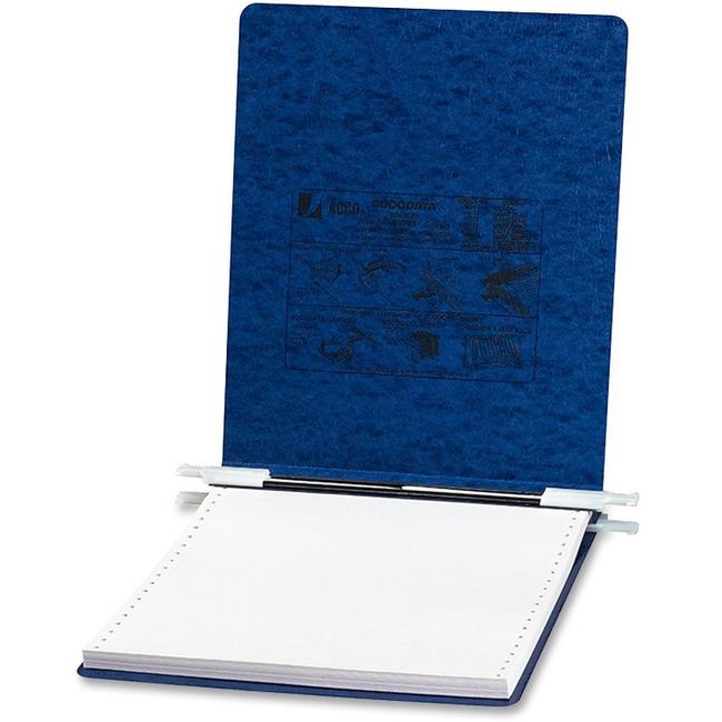 ACCO PRESSTEX Unburst Sheet Covers - 6" Binder Capacity - 9 1/2" x 11" Sheet Size - Dark Blue - Recycled - Retractable Filing Hooks, Hanging System, Moisture Resistant, Water Resistant - 1 Each. Picture 1