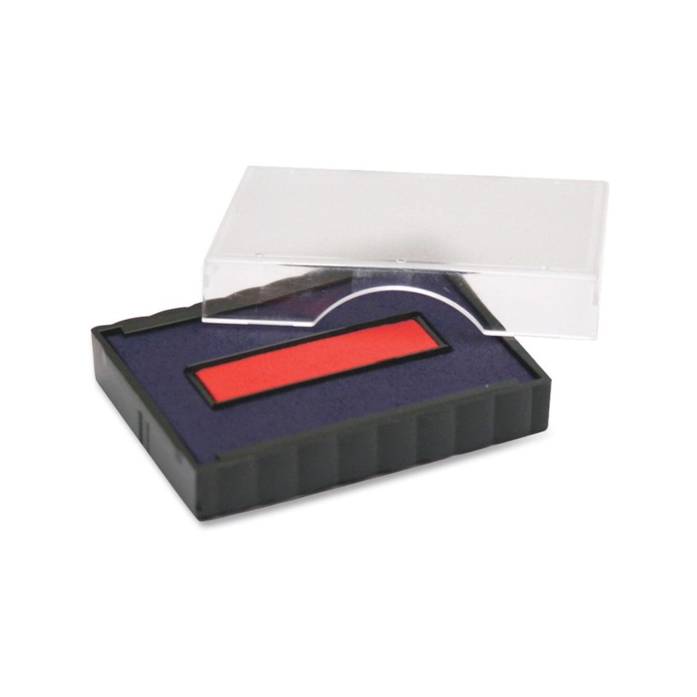 Printy 5-In-1 Date Stamp Replacement Pad - Blue, Red Ink - Plastic - 1 Each. Picture 1