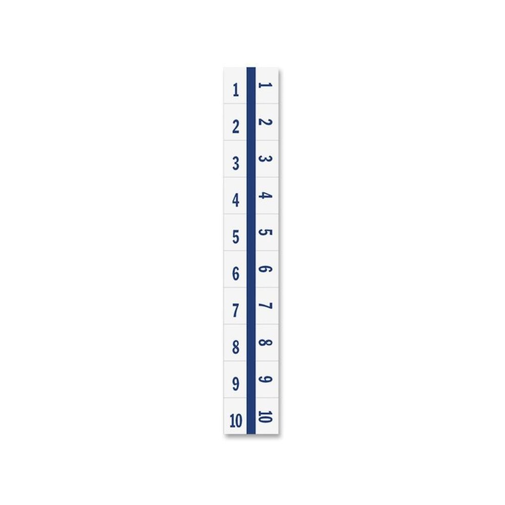 Tabbies Legal Index Divider Tabs - 10 Printed Tab(s) - Digit - 1-10 - 8.5" Divider Width x 11" Divider Length - Letter - 7 Hole Punched - White Paper Divider - Punched - 100 / Pack. Picture 1