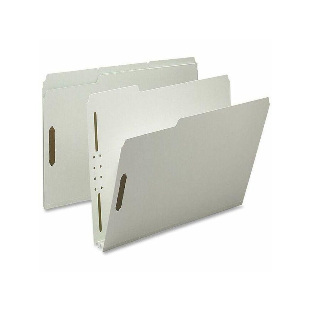 Nature Saver 1/3 Tab Cut Letter Recycled Fastener Folder - 8 1/2" x 11" - 2" Expansion - 2 Fastener(s) - 2" Fastener Capacity for Folder - Top Tab Location - Assorted Position Tab Position - Pressboar. Picture 1