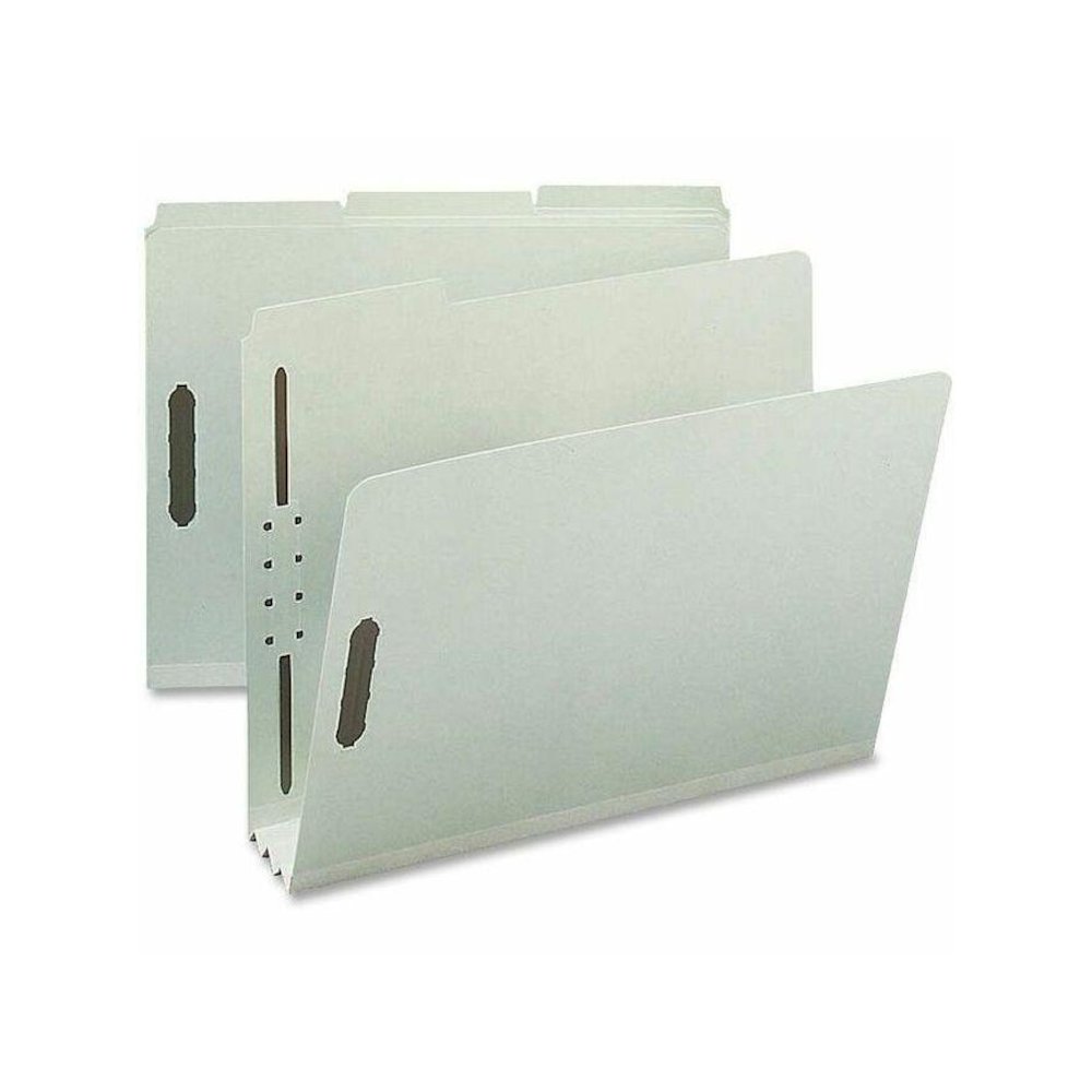 Nature Saver 1/3 Tab Cut Letter Recycled Fastener Folder - 8 1/2" x 11" - 3" Expansion - 2 Fastener(s) - 2" Fastener Capacity for Folder - Top Tab Location - Assorted Position Tab Position - Pressboar. Picture 1