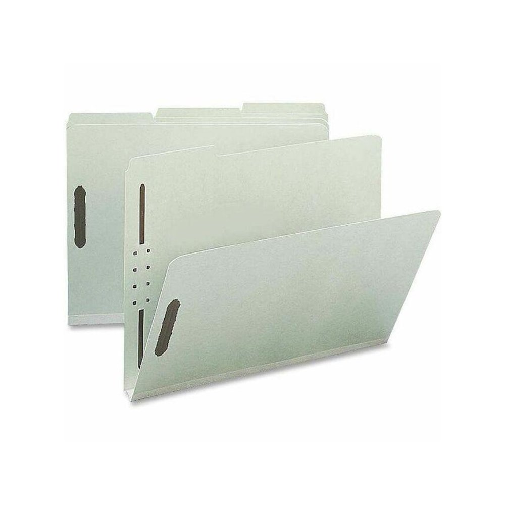 Nature Saver 1/3 Tab Cut Letter Recycled Fastener Folder - 8 1/2" x 11" - 1" Expansion - 2 Fastener(s) - 2" Fastener Capacity for Folder - Top Tab Location - Assorted Position Tab Position - Pressboar. Picture 1
