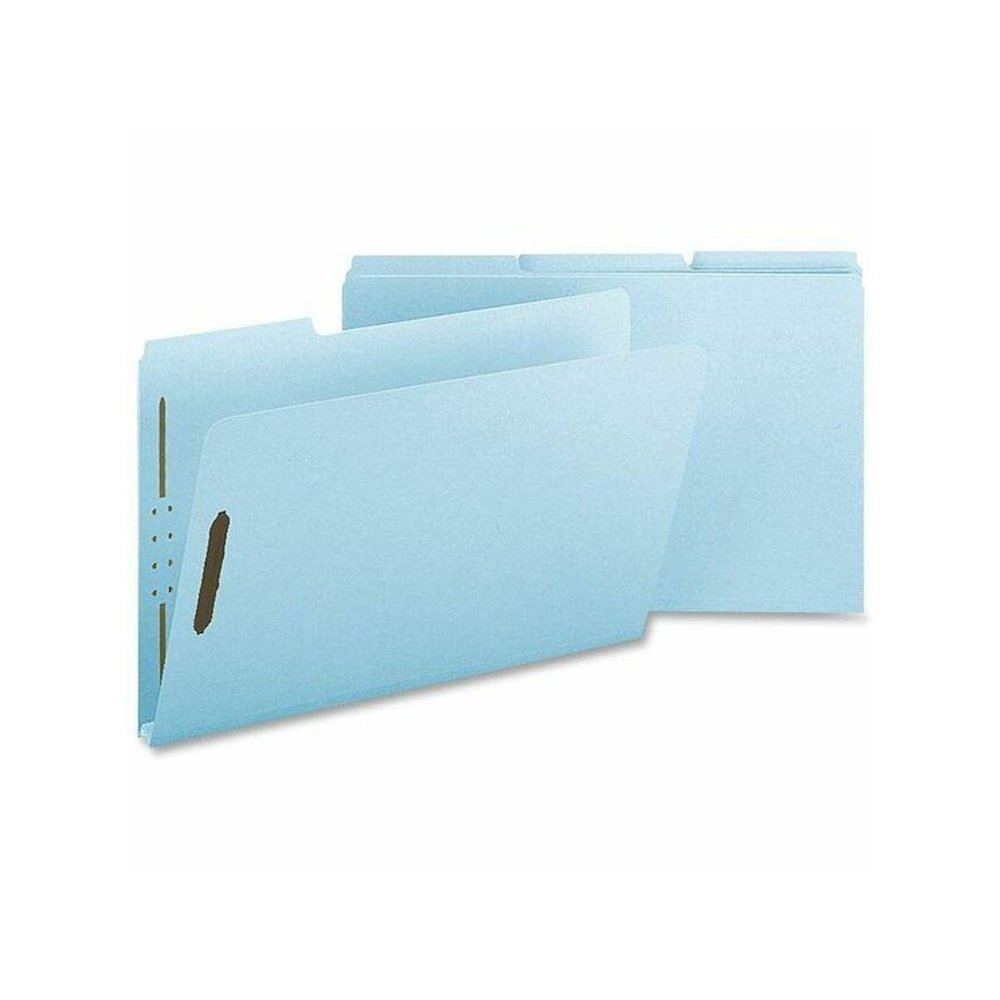 Nature Saver Legal Recycled Fastener Folder - 8 1/2" x 14" - 1" Expansion - 2 Fastener(s) - 2" Fastener Capacity for Folder - Pressboard, Tyvek - Light Blue - 100% Recycled - 25 / Box. Picture 1