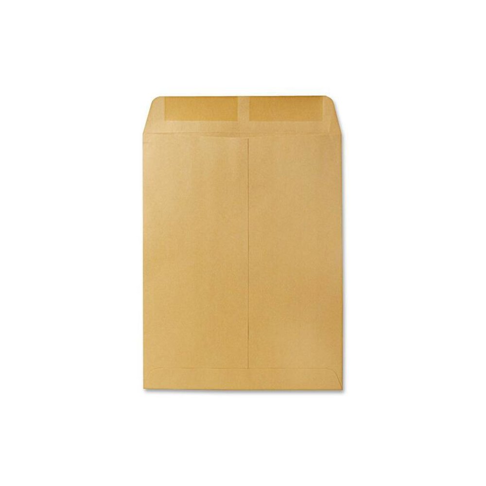 Quality Park 10 x 13 Catalog Envelopes with Gummed Flap - Catalog - #13 1/2 - 10" Width x 13" Length - 28 lb - Gummed - Kraft - 100 / Box - Kraft. Picture 1