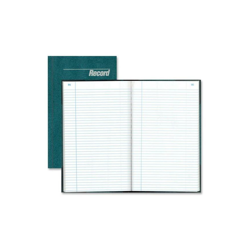 Rediform Granite Series Record Books - 300 Sheet(s) - Gummed - 7.25" x 12.25" Sheet Size - Blue - White Sheet(s) - Blue Print Color - Blue Cover - Recycled - 1 Each. Picture 1