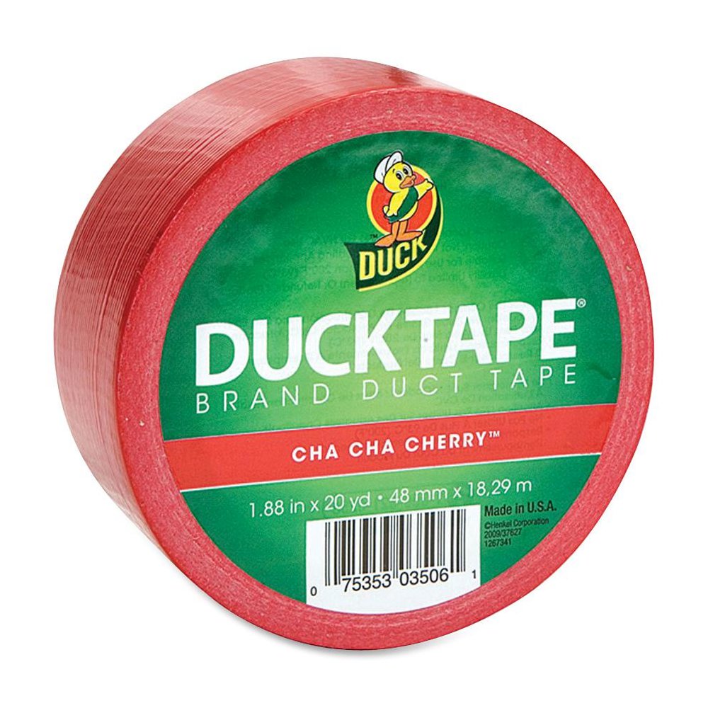 Duck Brand Brand Color Duct Tape - 20 yd Length x 1.88" Width - For Repairing, Color Coding, Packing, Crafting - 1 / Roll - Red. Picture 1
