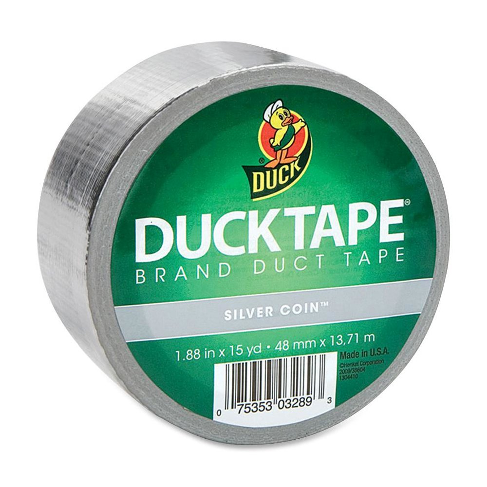 Duck Brand Color Duct Tape - 15 yd Length x 1.88" Width - 1 / Roll - Chrome. Picture 1