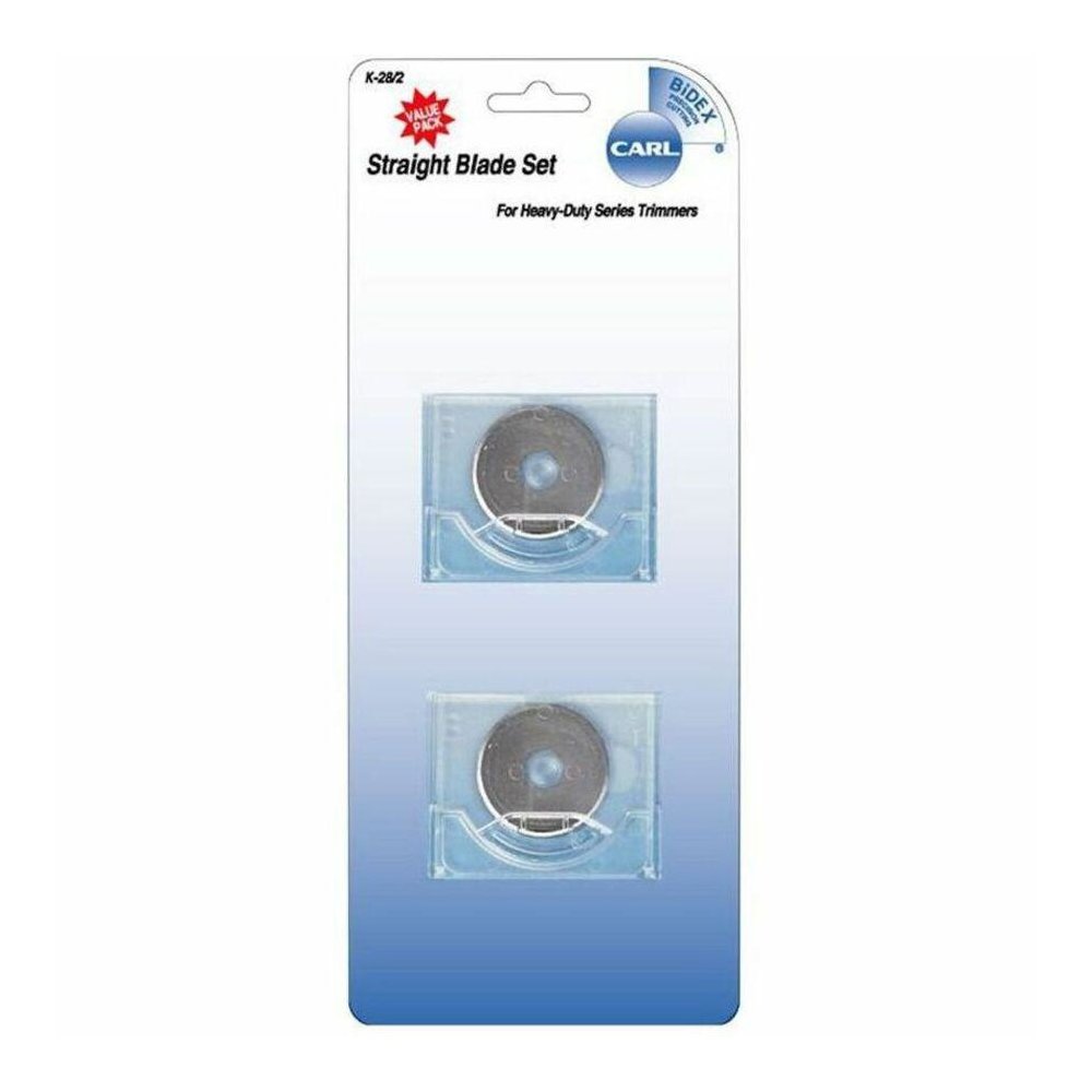CARL Rotary Trimmer Straight Blade Set - 1.10" Length - Straight Style - Steel - 1 / Set - Silver. Picture 1