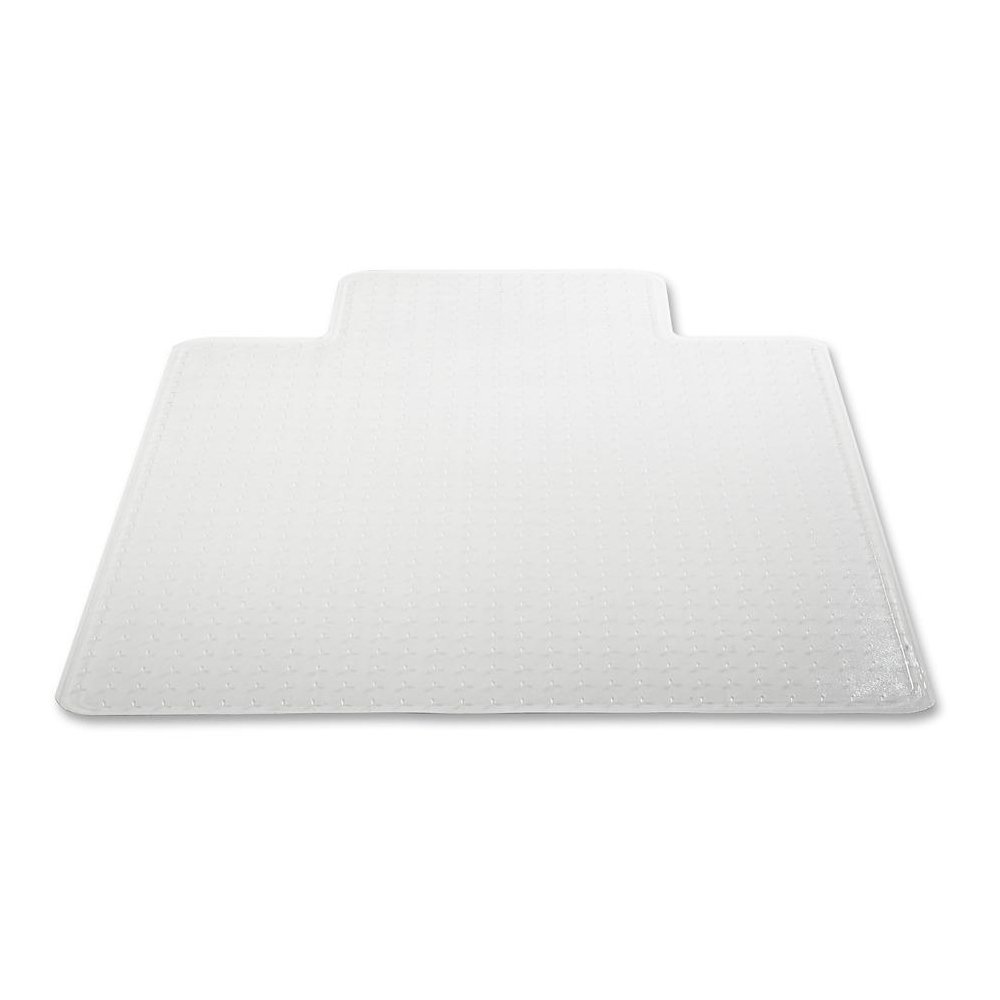 Deflecto DuraMat for Carpet - Carpeted Floor - 48" Length x 36" Width - Lip Size 12" Length x 20" Width - Vinyl - Clear - 1Each. Picture 1