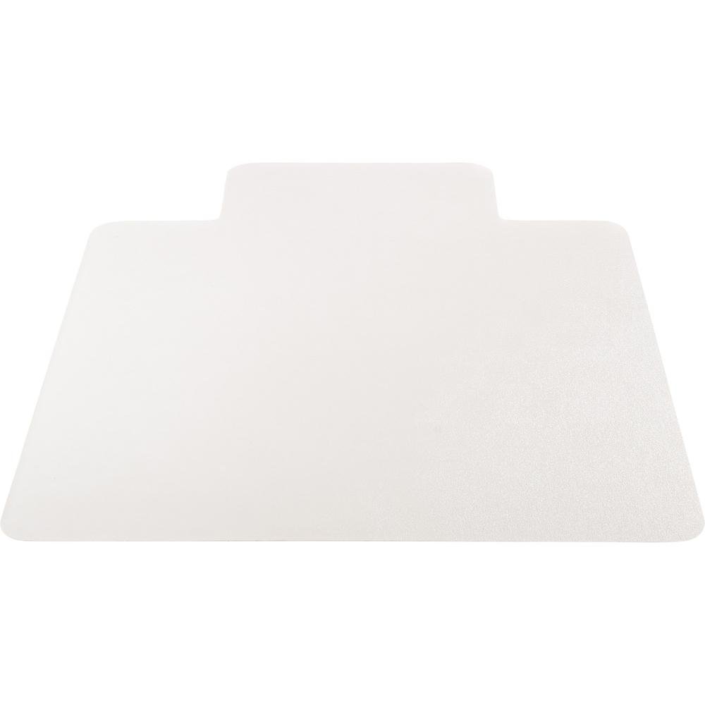 Lorell Wide Lip Chairmat - Hard Floor, Wood Floor, Vinyl Floor, Tile Floor - 60" Length x 46" Width x 0.095" Thickness - Lip Size 12" Length x 25" Width - Vinyl - Clear - 1Each. Picture 6