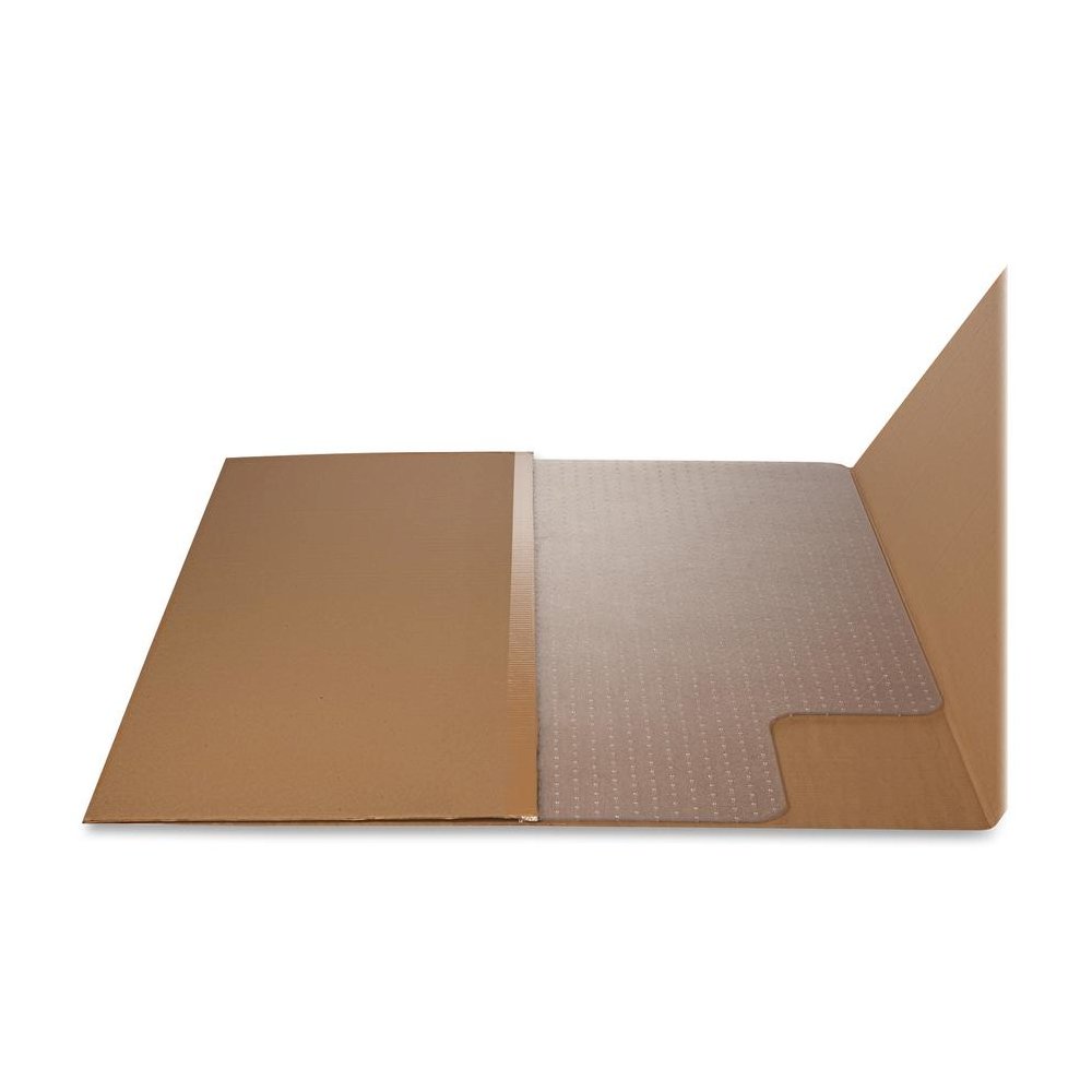 Deflecto DuraMat for Carpet - Carpeted Floor - 48" Length x 36" Width - Lip Size 12" Length x 20" Width - Vinyl - Clear - 1Each. Picture 7