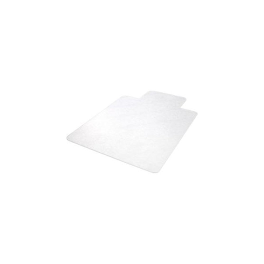 Lorell Wide Lip Chairmat - Hard Floor, Wood Floor, Vinyl Floor, Tile Floor - 60" Length x 46" Width x 0.095" Thickness - Lip Size 12" Length x 25" Width - Vinyl - Clear - 1Each. Picture 11