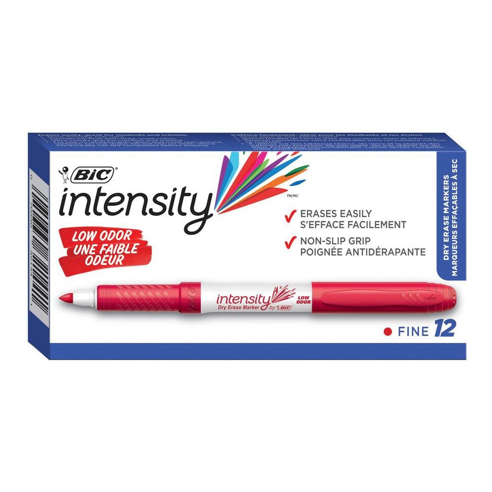BIC Intensity Fine Point Whiteboard Marker - Fine Marker Point - Red - 1 Dozen. Picture 8