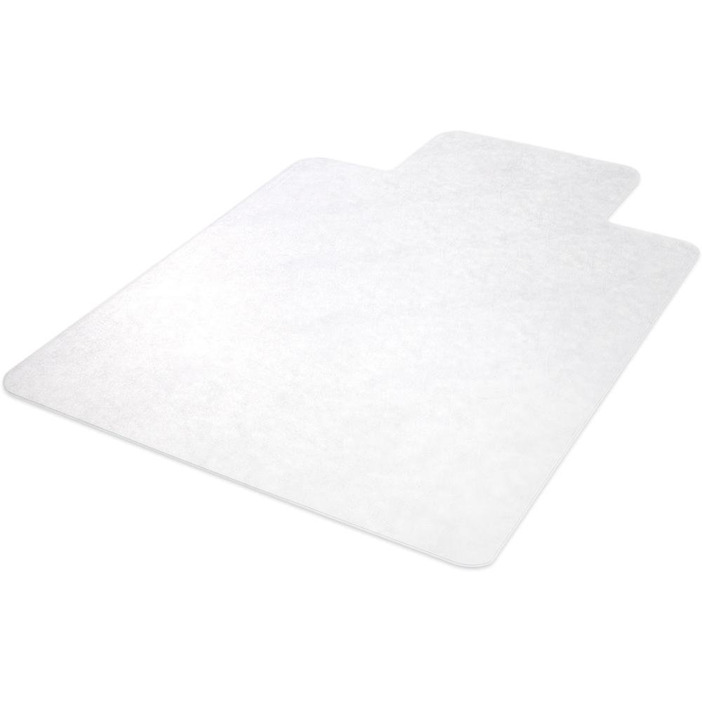 Lorell Wide Lip Chairmat - Hard Floor, Wood Floor, Vinyl Floor, Tile Floor - 60" Length x 46" Width x 0.095" Thickness - Lip Size 12" Length x 25" Width - Vinyl - Clear - 1Each. Picture 5