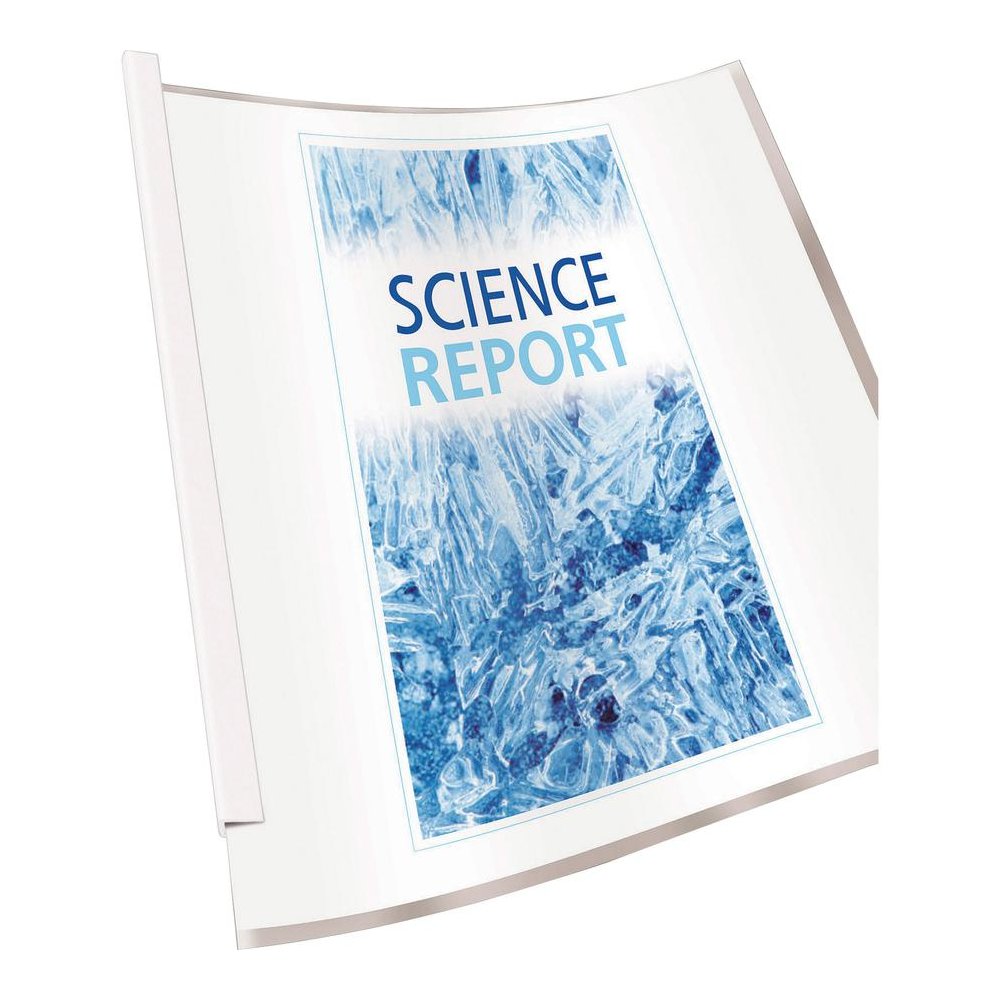 Avery&reg; Report Cover - 1/8" Folder Capacity - 20 Sheet Capacity - Poly - White, Clear - 50 / Box. Picture 3
