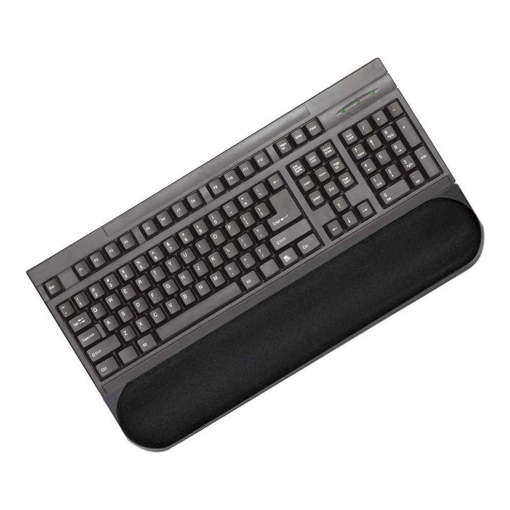 Safco Proline Keyboard Wrist Support - 1.25" x 18" x 3.50" Dimension - Black - 1 Pack. Picture 2
