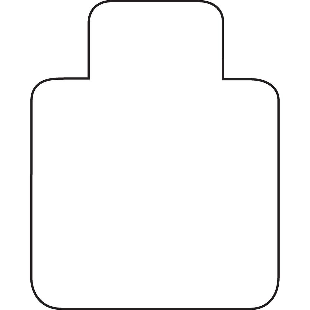 Lorell Wide Lip Chairmat - Hard Floor, Wood Floor, Vinyl Floor, Tile Floor - 60" Length x 46" Width x 0.095" Thickness - Lip Size 12" Length x 25" Width - Vinyl - Clear - 1Each. Picture 13