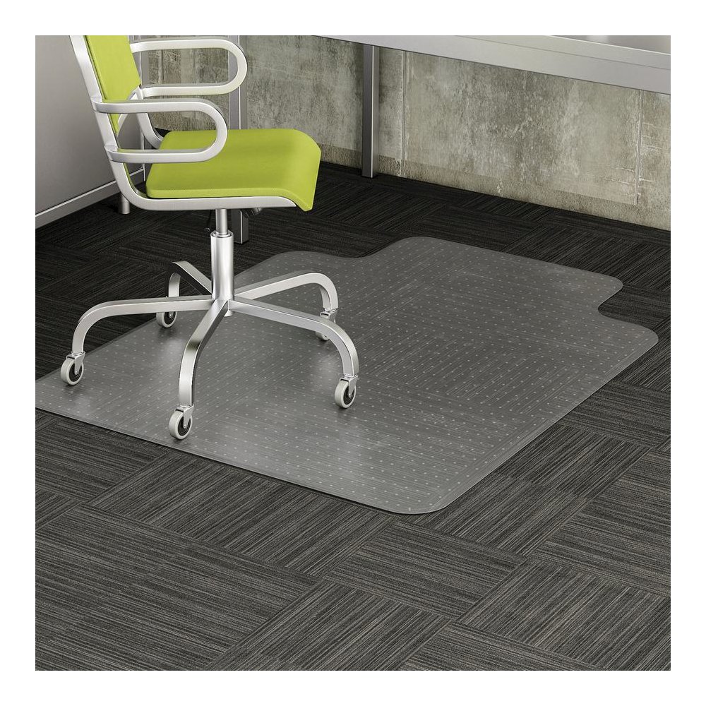 Deflecto DuraMat for Carpet - Carpeted Floor - 48" Length x 36" Width - Lip Size 12" Length x 20" Width - Vinyl - Clear - 1Each. Picture 5