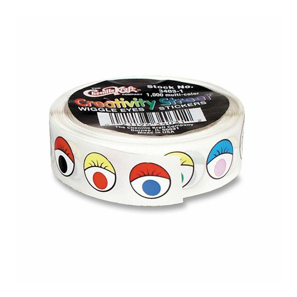 Creativity Street Wiggle Eyes Stickers - Self-adhesive - Assorted - 1 / Roll. Picture 2