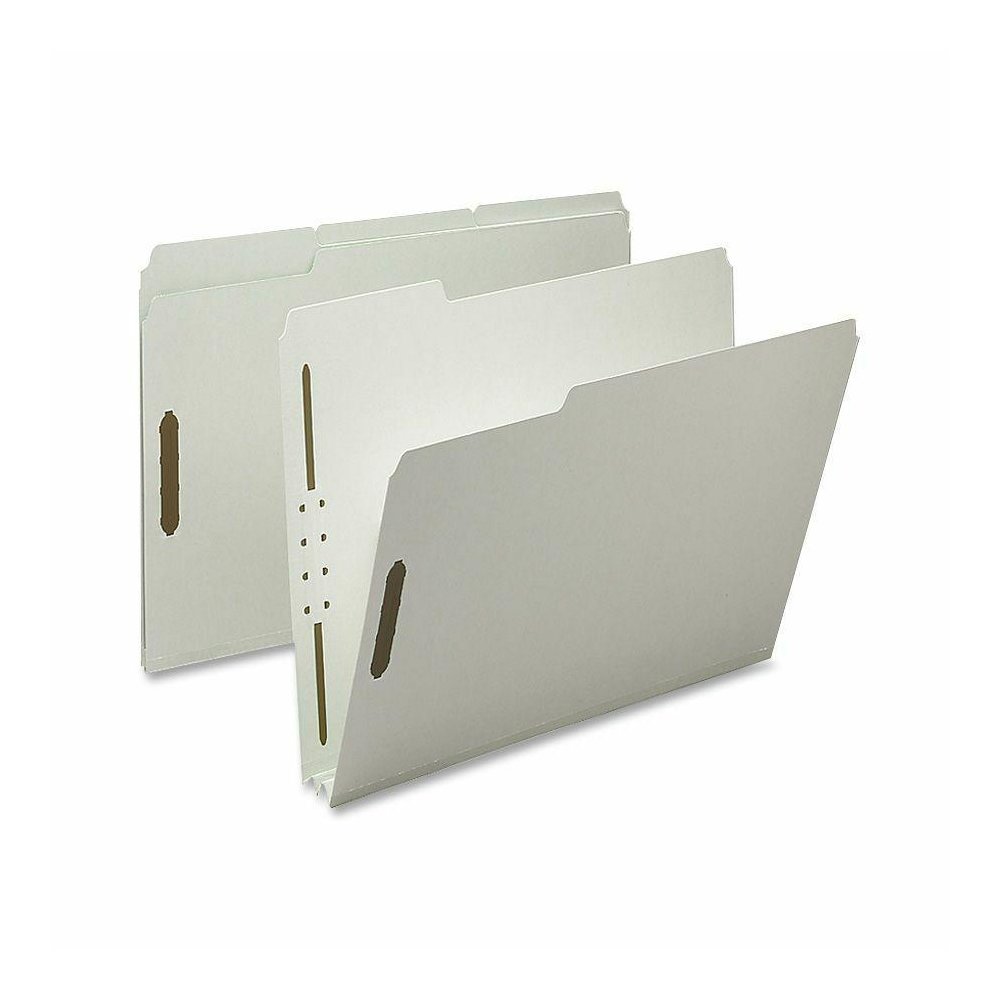 Nature Saver 1/3 Tab Cut Letter Recycled Fastener Folder - 8 1/2" x 11" - 2" Expansion - 2 Fastener(s) - 2" Fastener Capacity for Folder - Top Tab Location - Assorted Position Tab Position - Pressboar. Picture 2