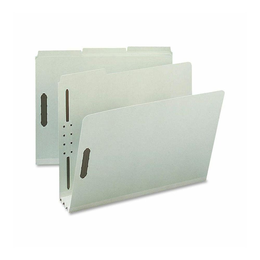 Nature Saver 1/3 Tab Cut Letter Recycled Fastener Folder - 8 1/2" x 11" - 3" Expansion - 2 Fastener(s) - 2" Fastener Capacity for Folder - Top Tab Location - Assorted Position Tab Position - Pressboar. Picture 2