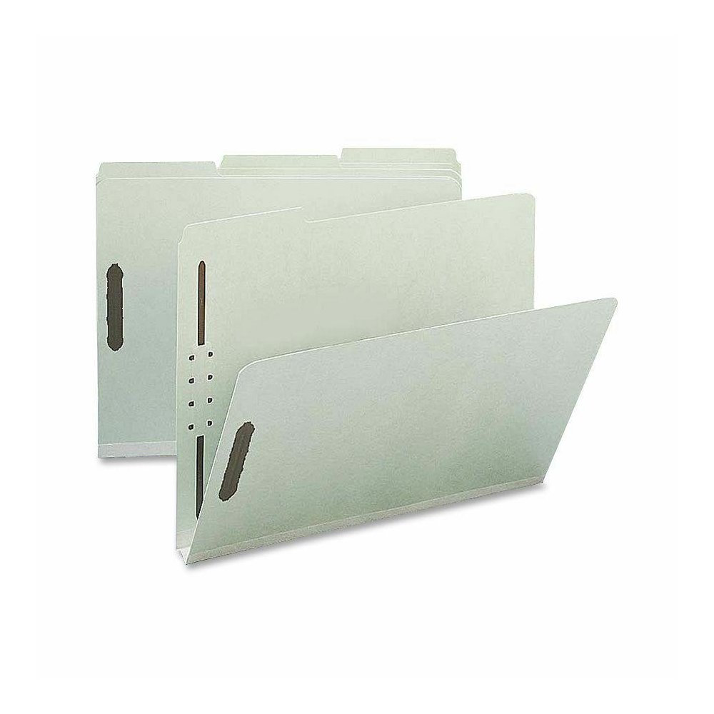 Nature Saver 1/3 Tab Cut Letter Recycled Fastener Folder - 8 1/2" x 11" - 1" Expansion - 2 Fastener(s) - 2" Fastener Capacity for Folder - Top Tab Location - Assorted Position Tab Position - Pressboar. Picture 2