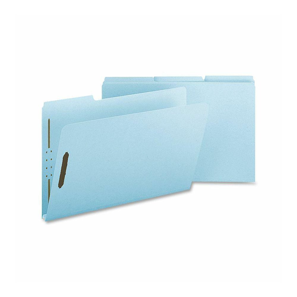 Nature Saver Legal Recycled Fastener Folder - 8 1/2" x 14" - 1" Expansion - 2 Fastener(s) - 2" Fastener Capacity for Folder - Pressboard, Tyvek - Light Blue - 100% Recycled - 25 / Box. Picture 2