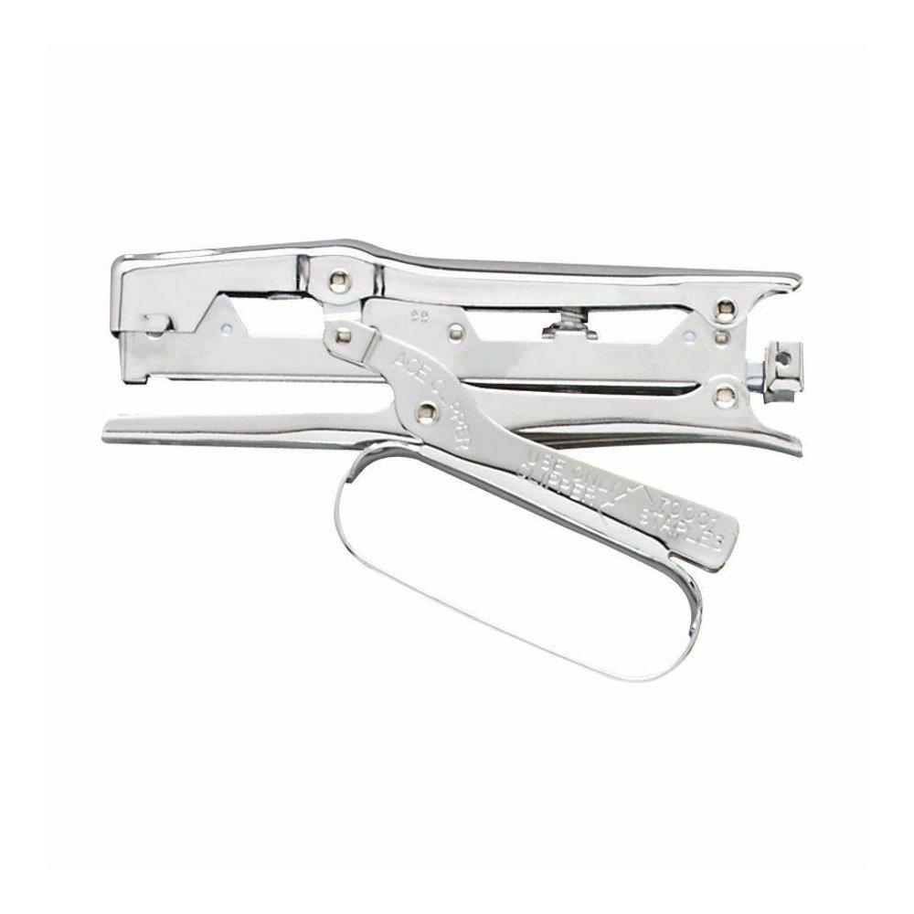 Advantus Ace Chrome Clipper Stapler - 20 of 20lb Paper Sheets Capacity - 210 Staple Capacity - Full Strip - 1/4" Staple Size - 1 Each - Chrome. Picture 2