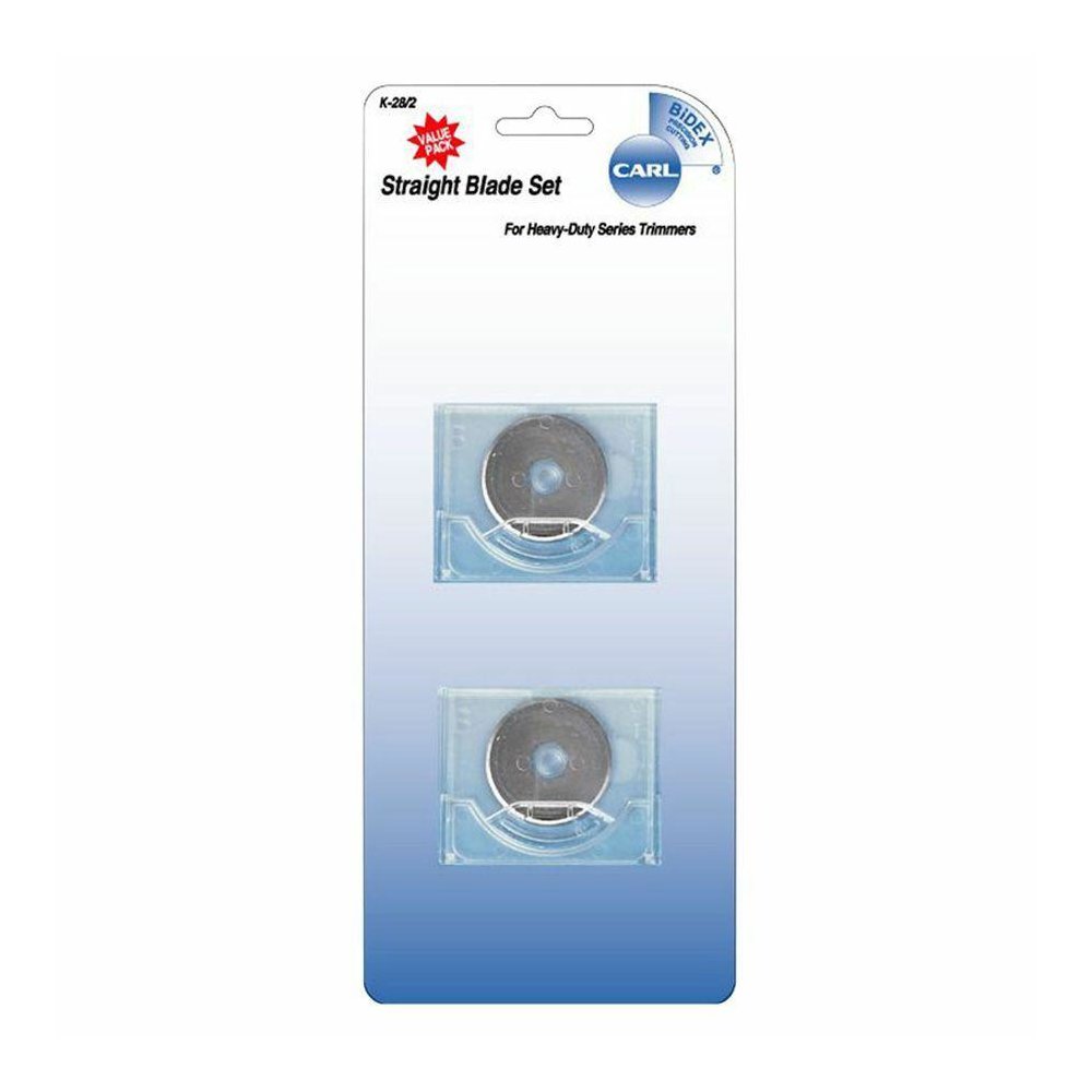 CARL Rotary Trimmer Straight Blade Set - 1.10" Length - Straight Style - Steel - 1 / Set - Silver. Picture 2