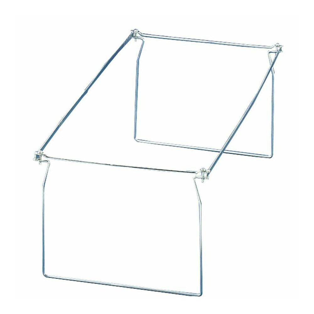 Officemate Hanging Folder Frames, 6 Sets - Letter - 24"-27" Long - Steel - Stainless Steel - 6 / Box. Picture 4