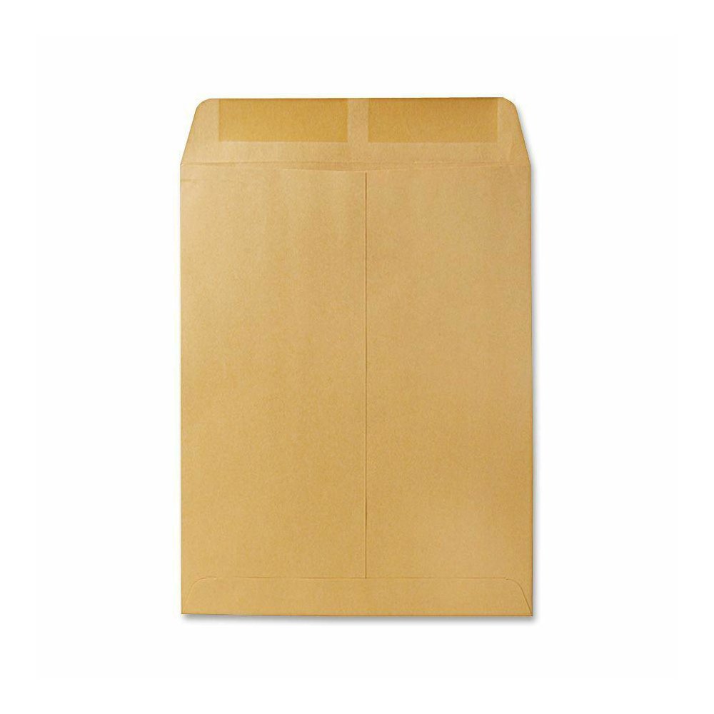 Quality Park 10 x 13 Catalog Envelopes with Gummed Flap - Catalog - #13 1/2 - 10" Width x 13" Length - 28 lb - Gummed - Kraft - 100 / Box - Kraft. Picture 2
