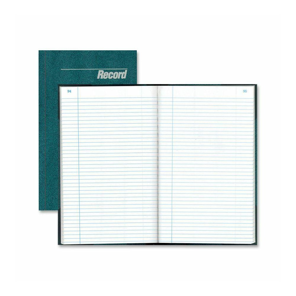 Rediform Granite Series Record Books - 300 Sheet(s) - Gummed - 7.25" x 12.25" Sheet Size - Blue - White Sheet(s) - Blue Print Color - Blue Cover - Recycled - 1 Each. Picture 2
