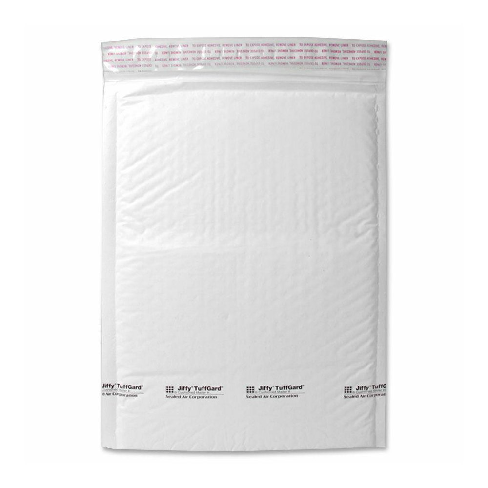 Sealed Air Tuffgard Premium Cushioned Mailers - Bubble - #2 - 8 1/2" Width x 12" Length - Peel & Seal - Poly - 25 / Carton - White. Picture 2